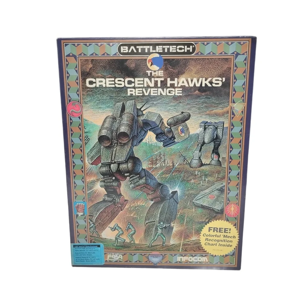 BattleTech The Crescent Hawks Revenge 1990 PC Big Box Strategy DOS Infocom Game